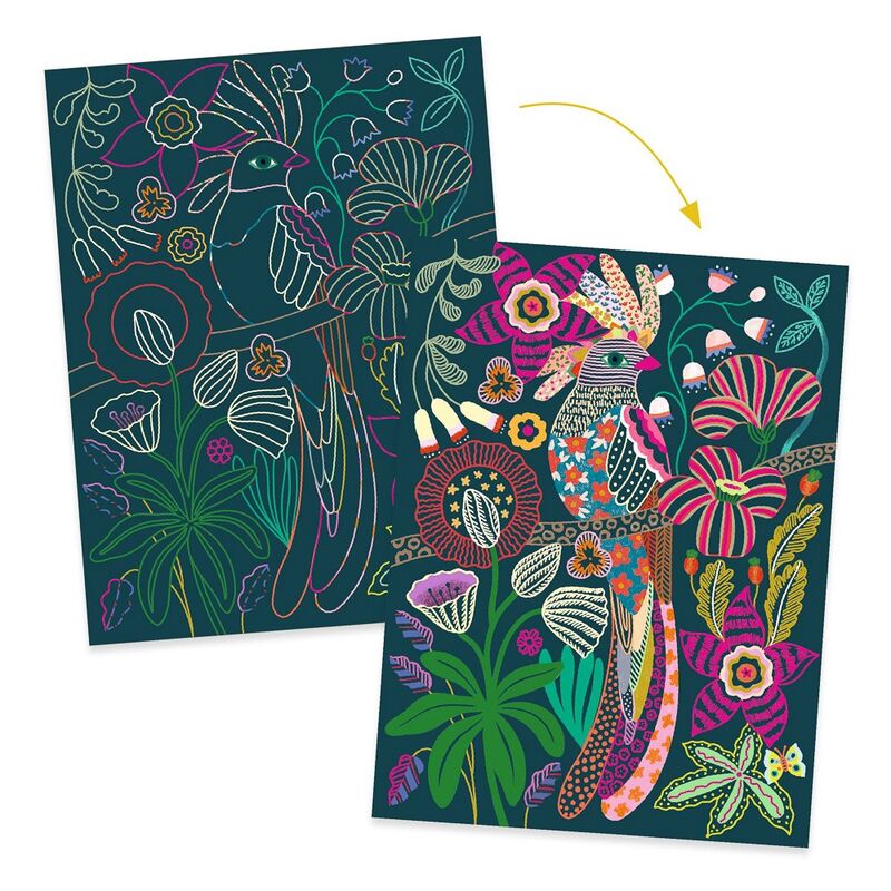 Rococo Neon Jungle Scratch Cards