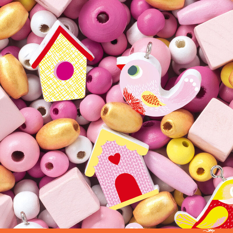 Birds Wooden Beads