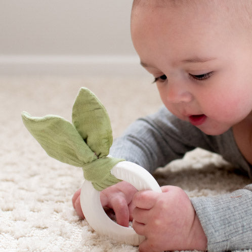 Natural Rubber Teether - Sage