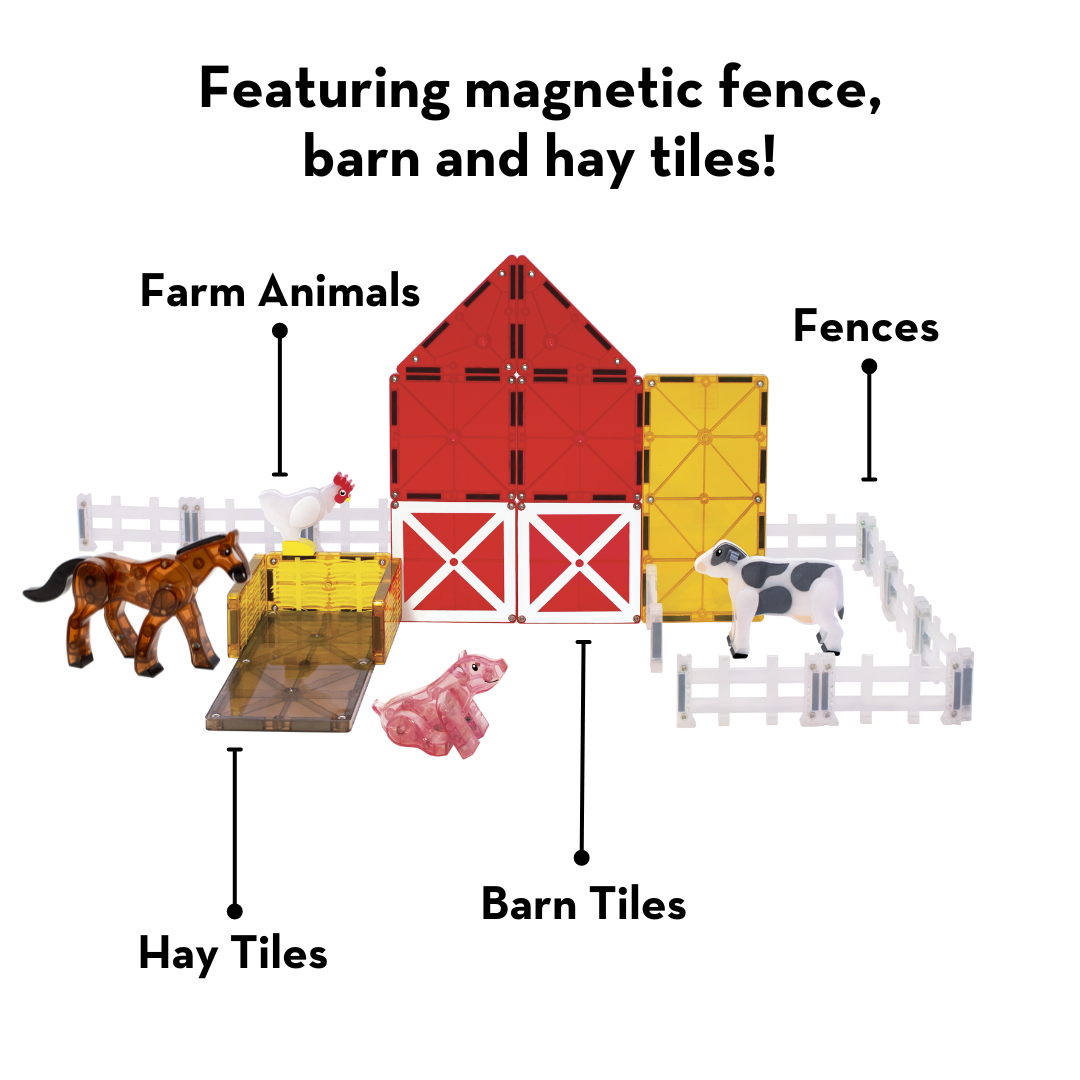 Magna-Tiles – Haiwan Ladang – Set 25 Keping