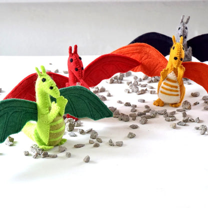 Felt Dragon - Orange