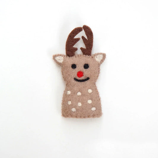 Felt Finger Puppet - Reindeer