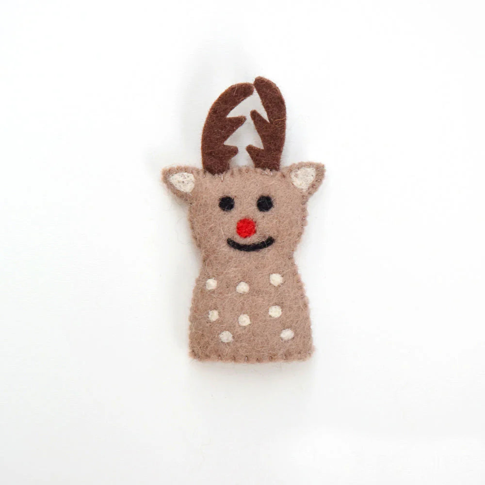 Felt Finger Puppet - Reindeer