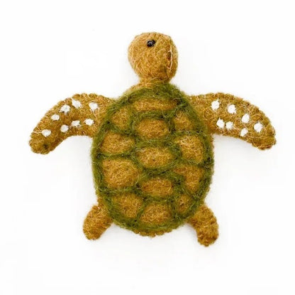 Felt Finger Puppet –  Green Sea Turtle