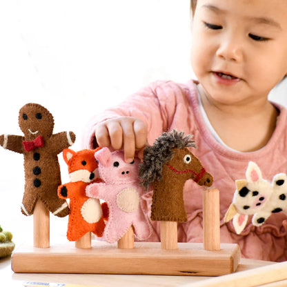 Finger Puppet Set –  Gingerbread Man Story