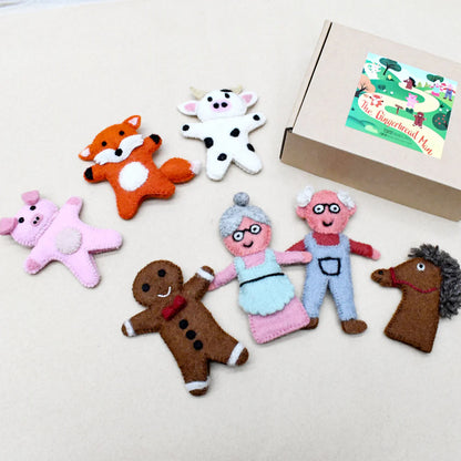Finger Puppet Set –  Gingerbread Man Story
