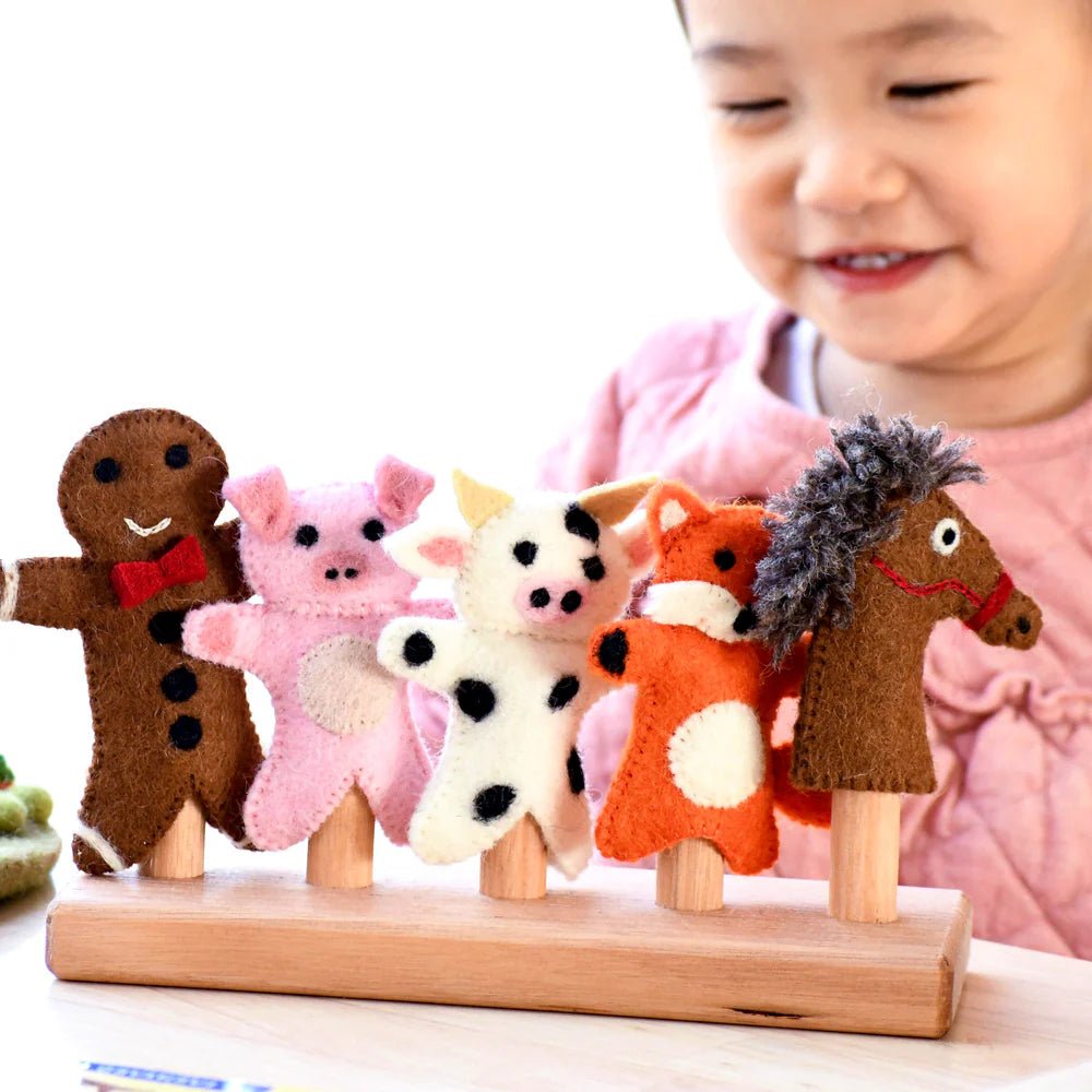 Finger Puppet Set –  Gingerbread Man Story
