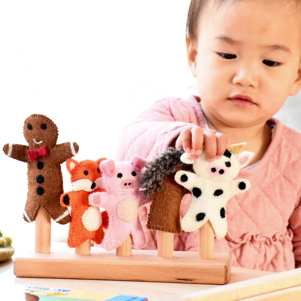 Finger Puppet Set –  Gingerbread Man Story