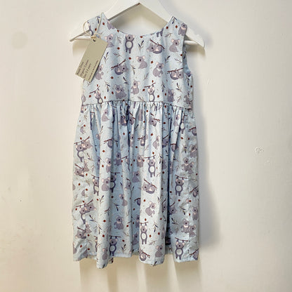 Girls Organic Cotton Dress - Koala - 2-3 years