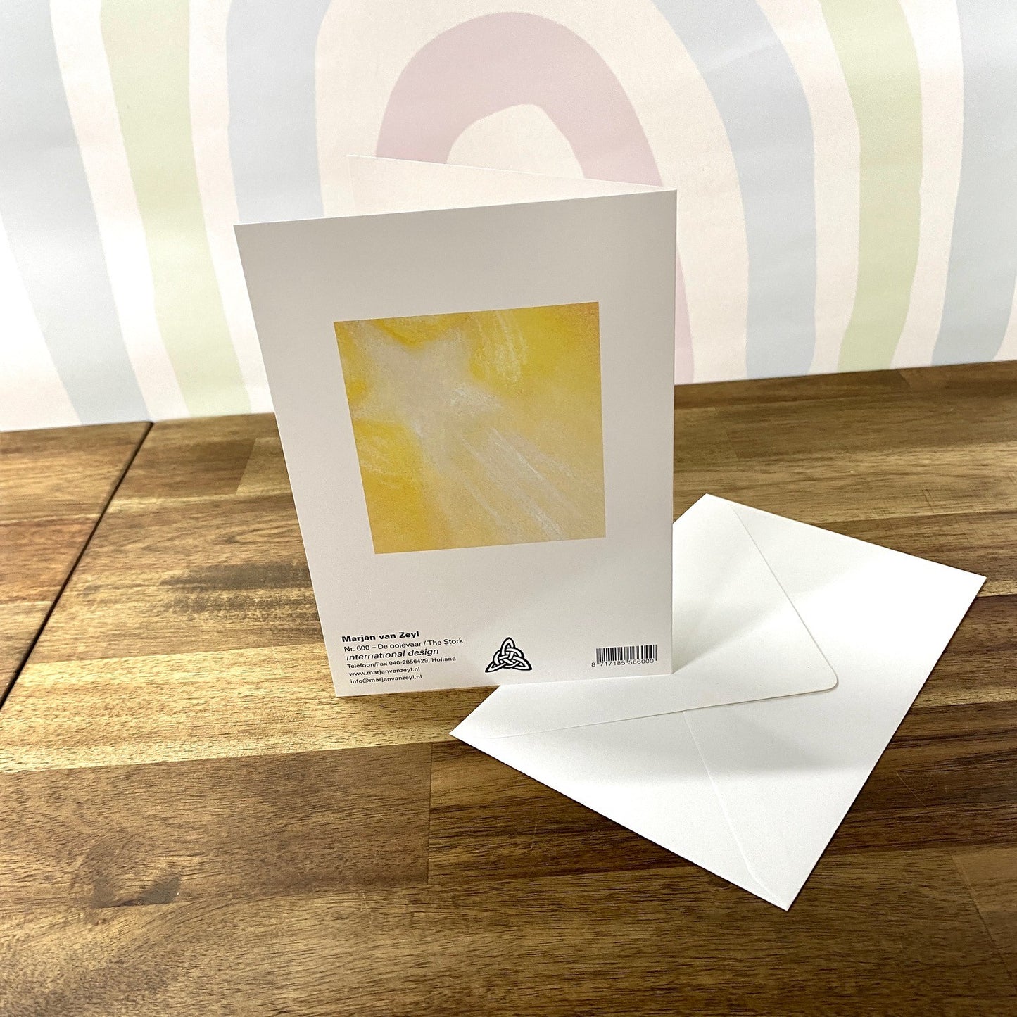 Greeting Card - Stork Carrying Baby