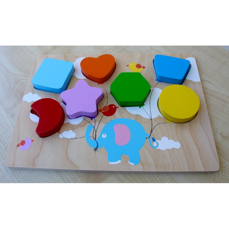 Flying Balloon Chunky Shape Puzzle