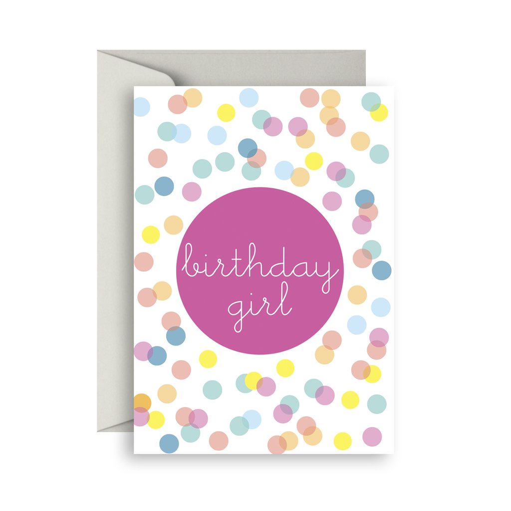 Birthday Greeting Card – Confetti Birthday Girl