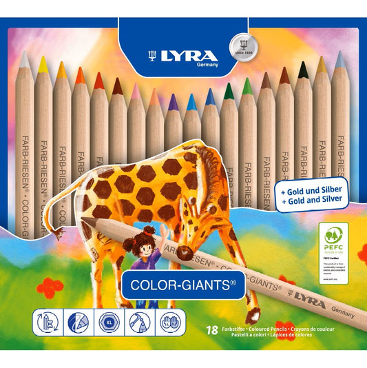 LYRA Colour Giants Pencil Set 18 in a Tin