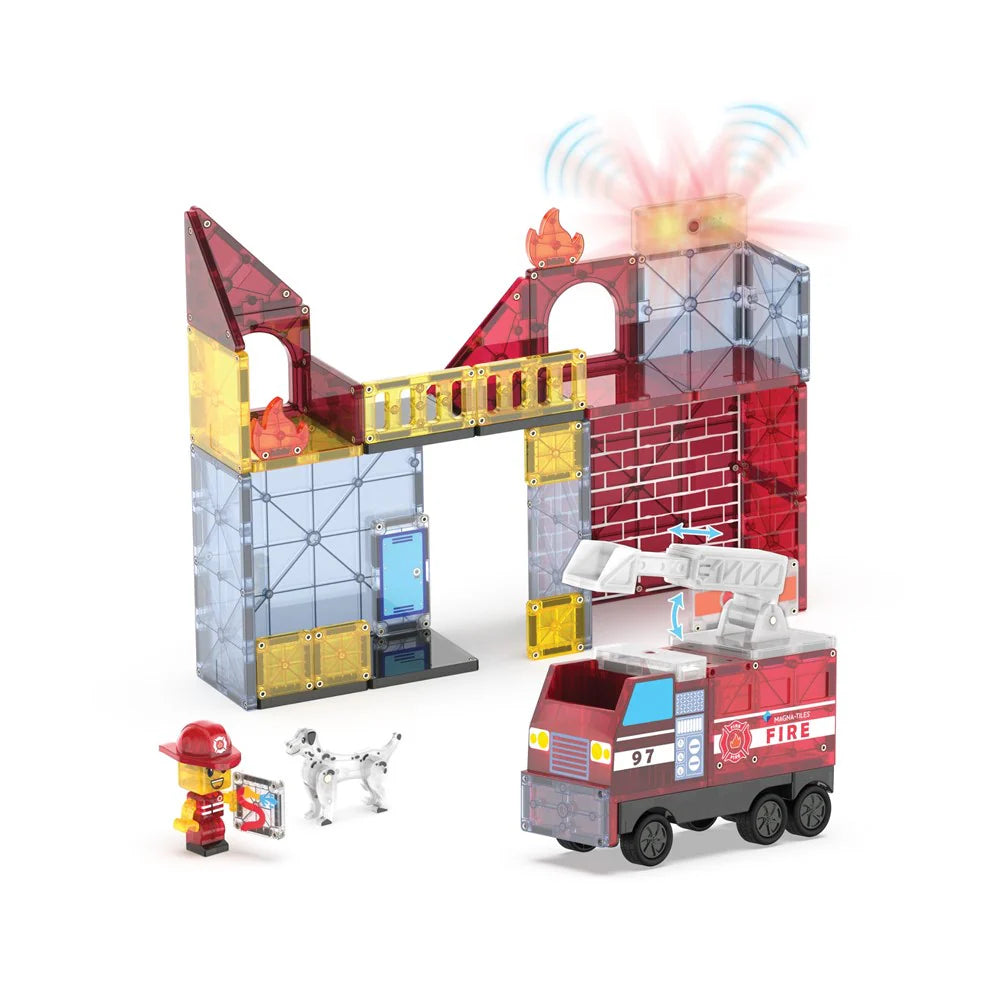 MAGNA-TILES - Fire Station - 50 Piece Set
