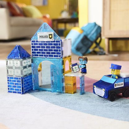 MAGNA-TILES - Police Station - 35 Piece Set