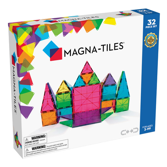 Magna-Tiles – Clear Colours – 32 Piece Set