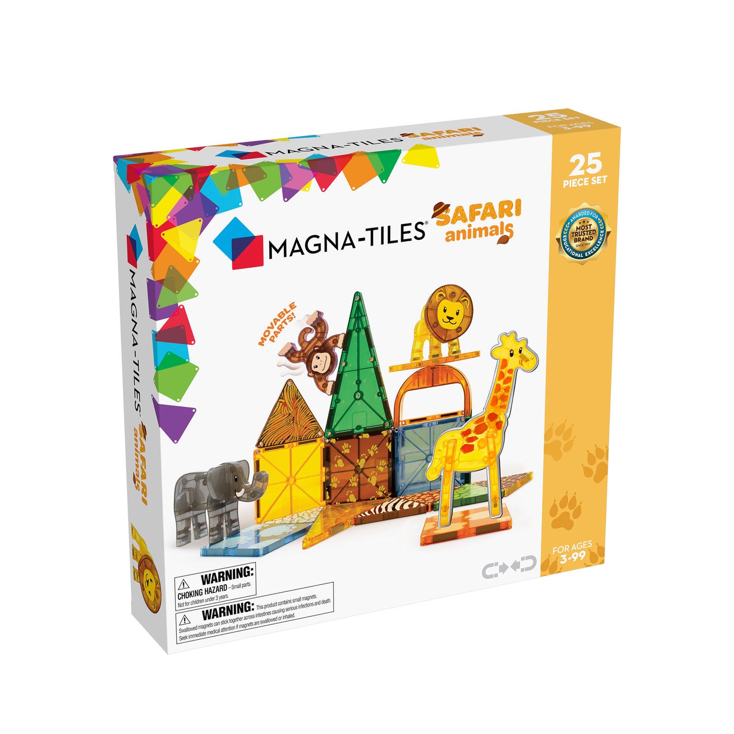Magna-Tiles – Safari Animals – 25 Piece Set