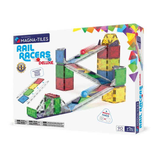Magna-Tiles – Rail Racers Deluxe – 90 Piece Set