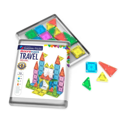 Magna-Tiles microMAGS – Travel Set Deluxe 55-Piece Set