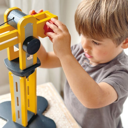 Big Yellow Wooden Crane