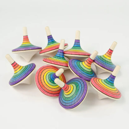 Mader Large Rallye Spinning Top, Rainbow