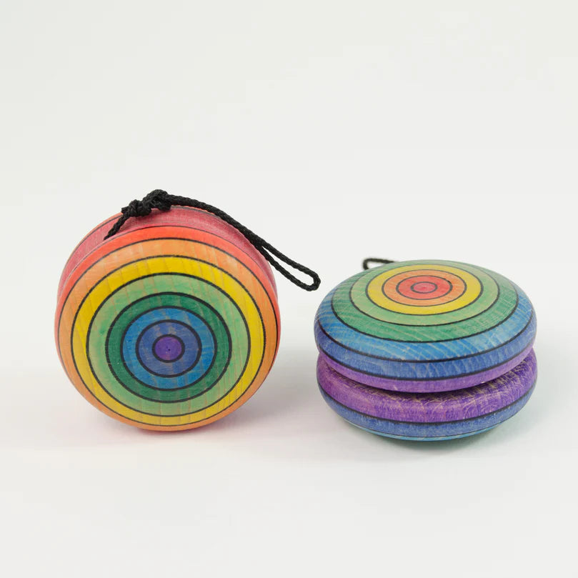 Mader Rainbow Wooden Yoyo - Freewheel