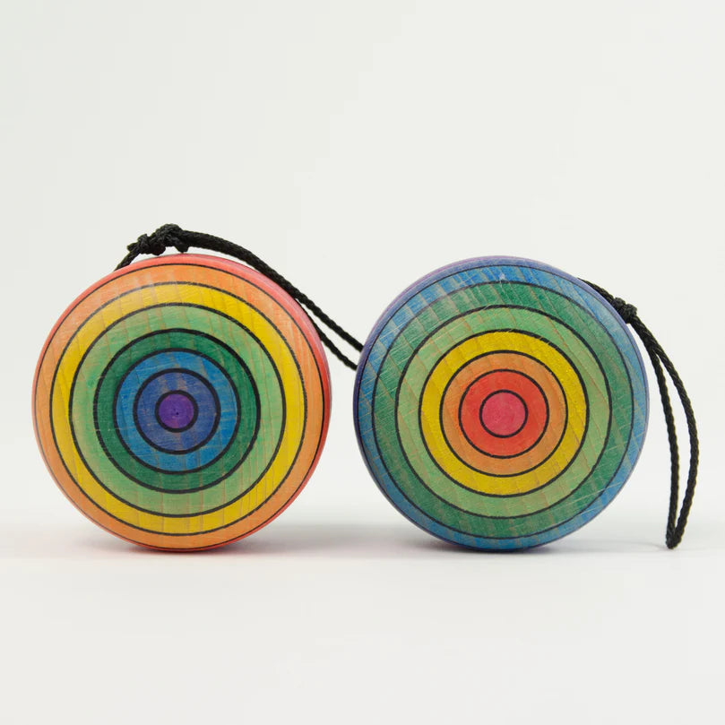 Mader Rainbow Wooden Yoyo - Freewheel
