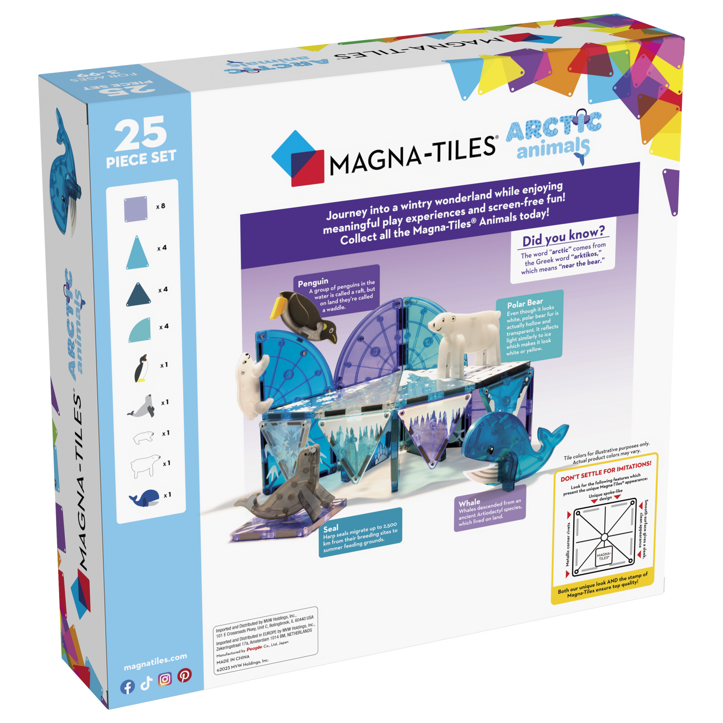 Magna-Tile – Arktische Tiere – 25-teiliges Set
