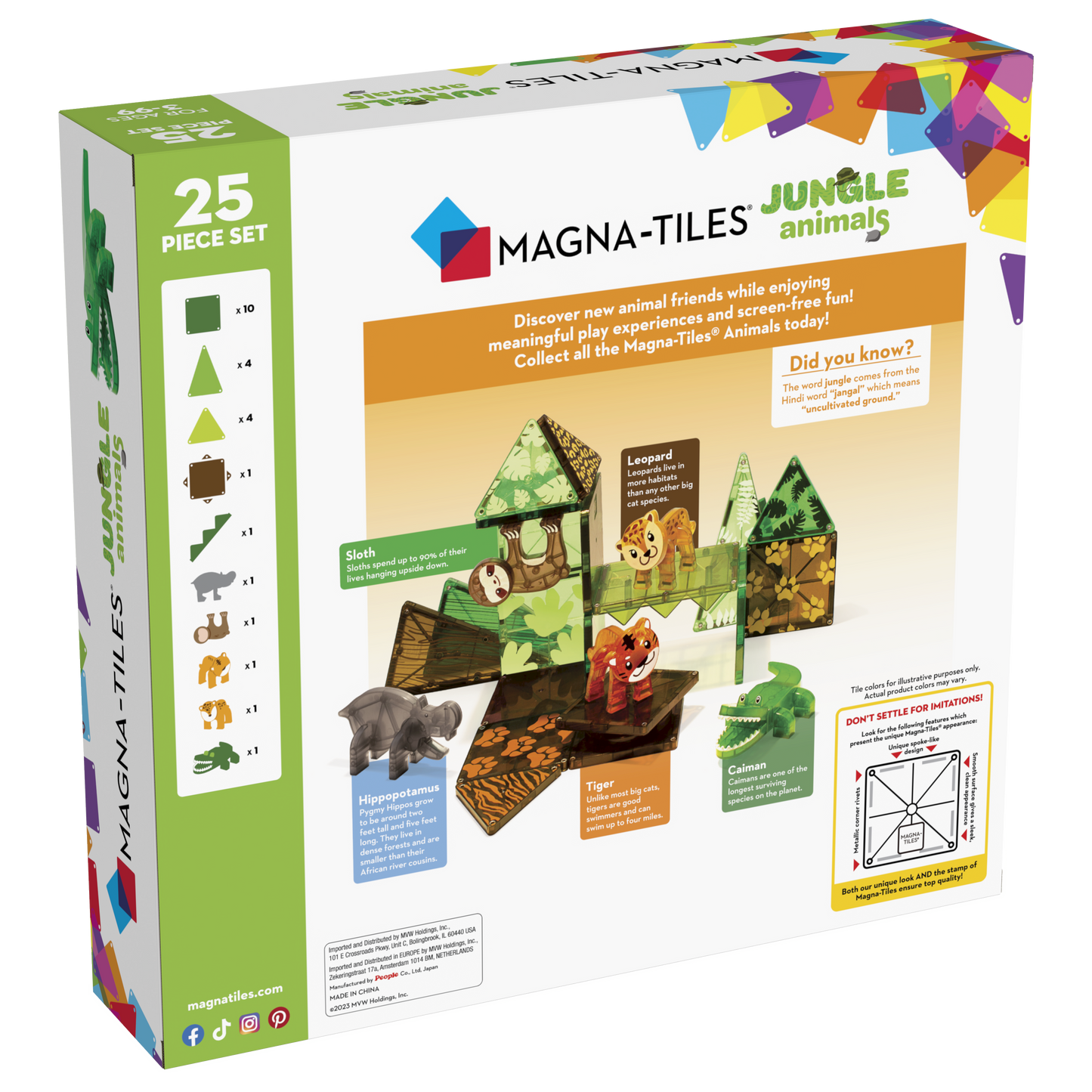 Magna-Tiles – Jungle Animals – 25 Piece Set
