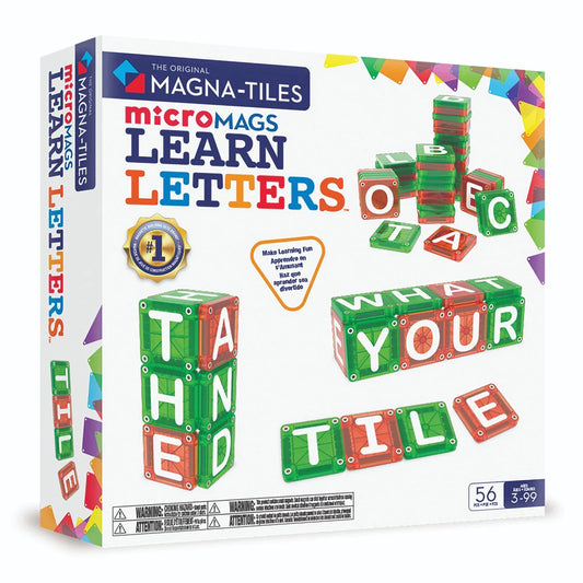 Magna-Tiles microMAGS – Learn Letters
