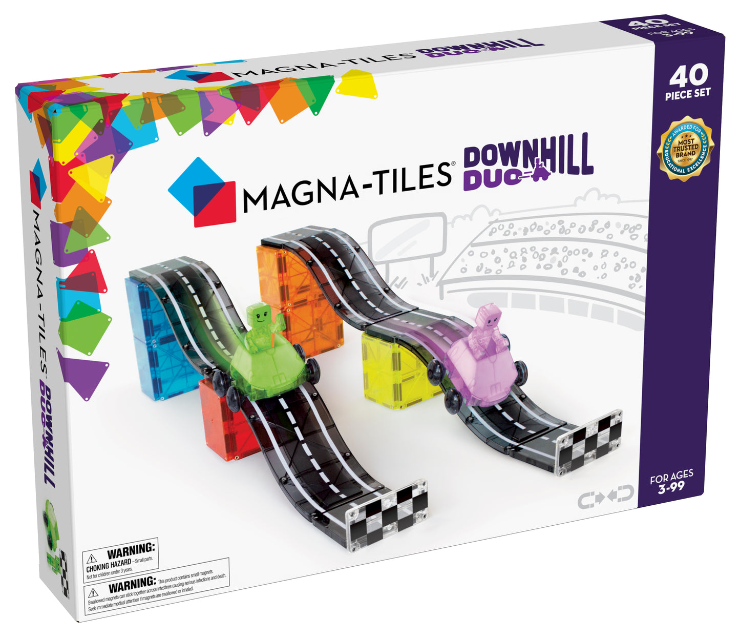 Magna-Tiles – Downhill Duo – 40-teiliges Set 