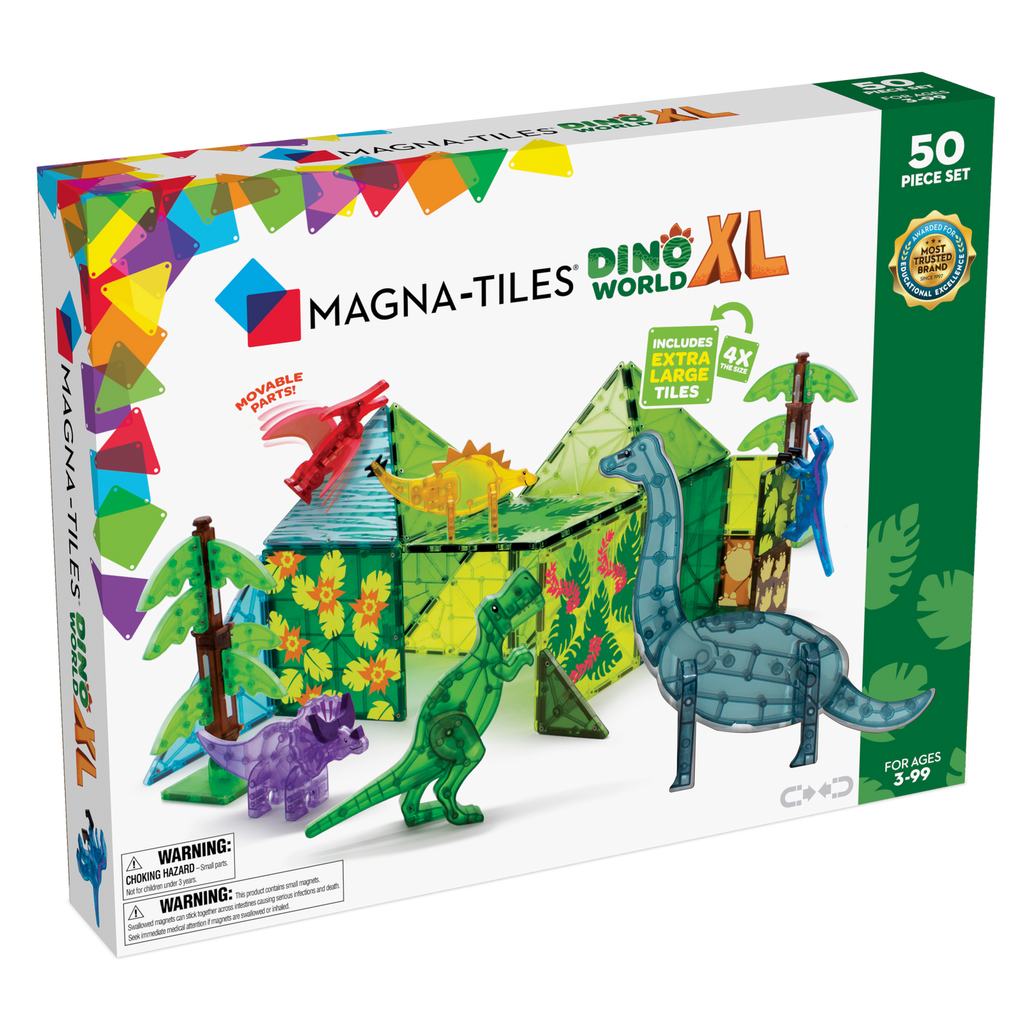Magna-Tiles – Dino World XL – Set 50 Piece