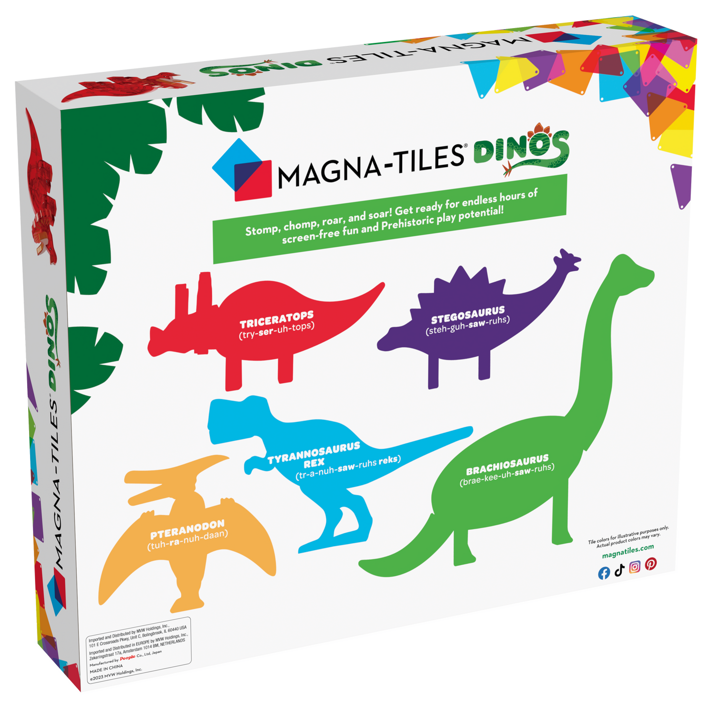 Magna-Tiles Dinos 5-Piece Set