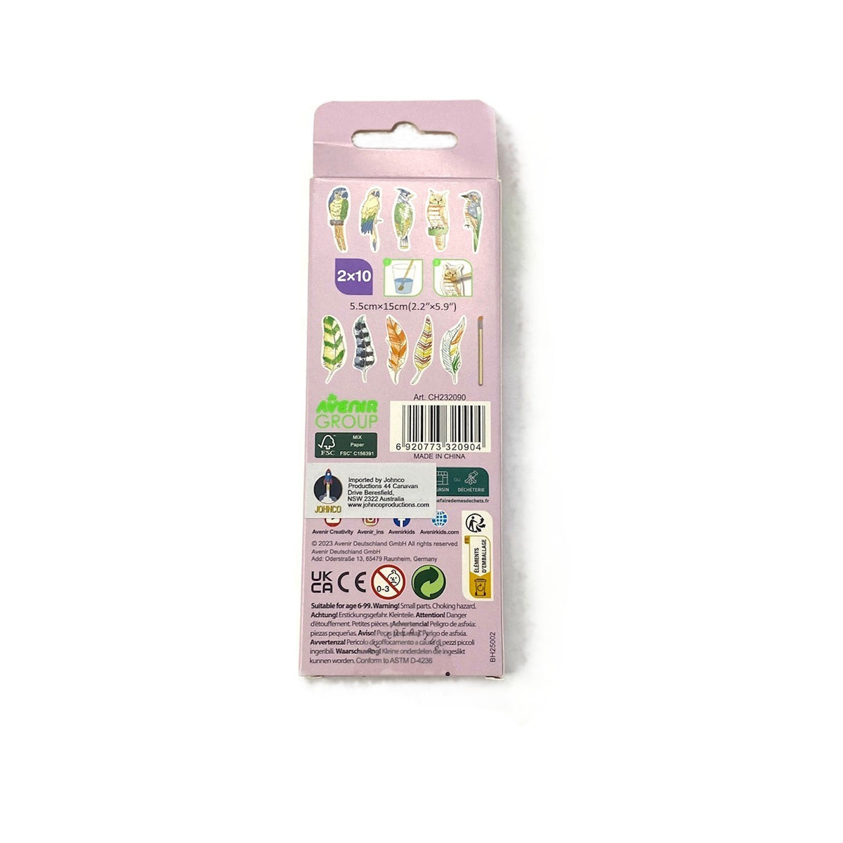 Paint by Water – Bird Bookmarks