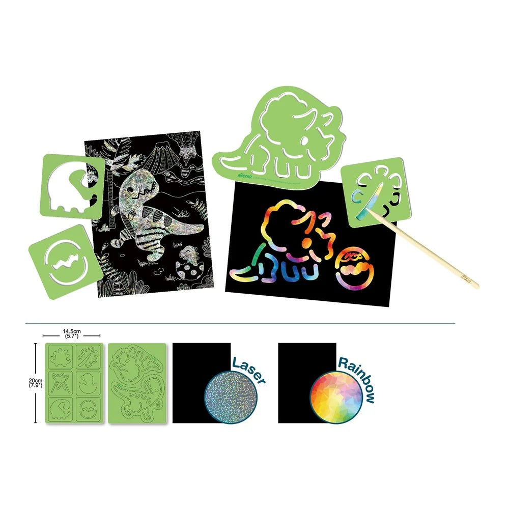 Scratch & Stencil - Dinos