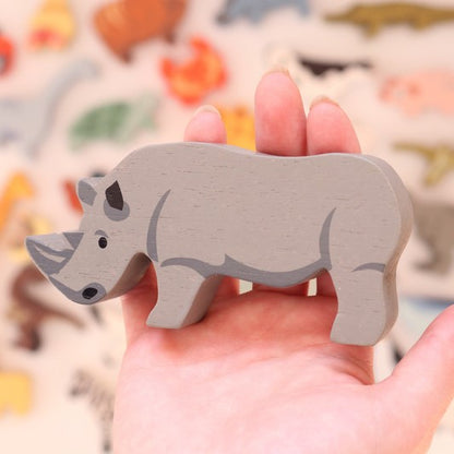 Wooden Rhino