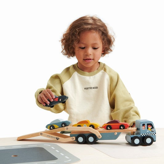 Tender Leaf Wooden Car Transporter