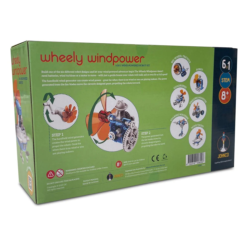 Wheely Windpower 6 in 1 Wind-Powered Robot kit