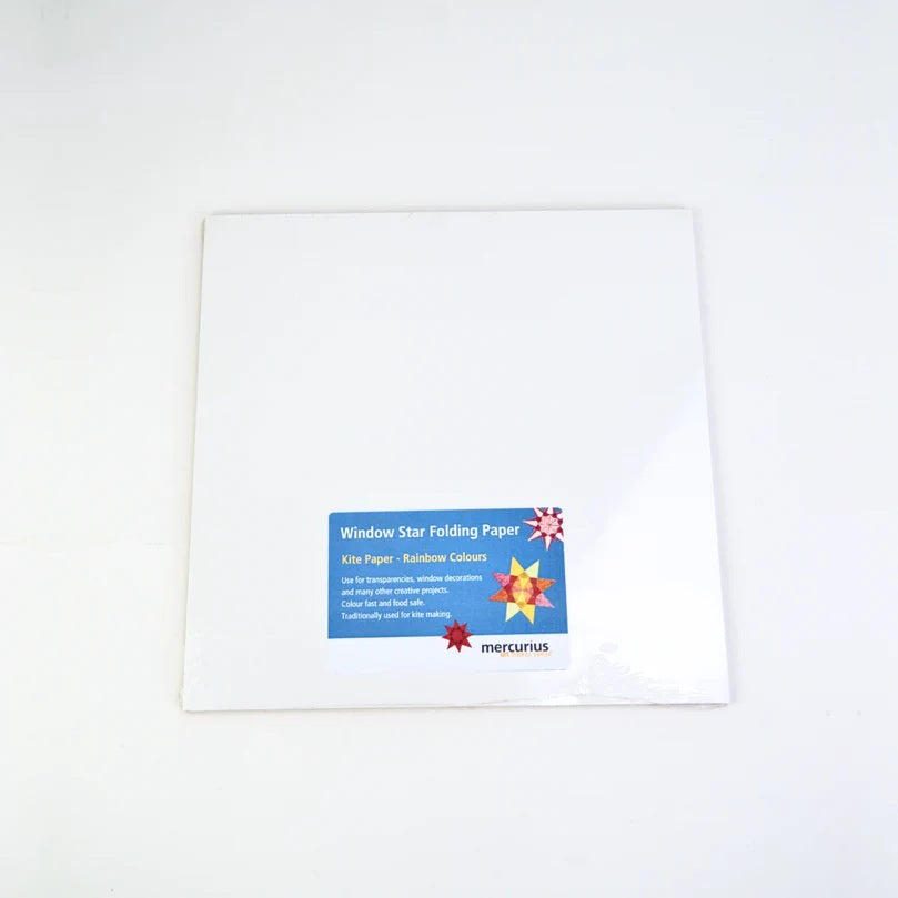 Window Star Folding Paper - Wax-like Kite Paper - 40gsm Assorted Rainbow Colours