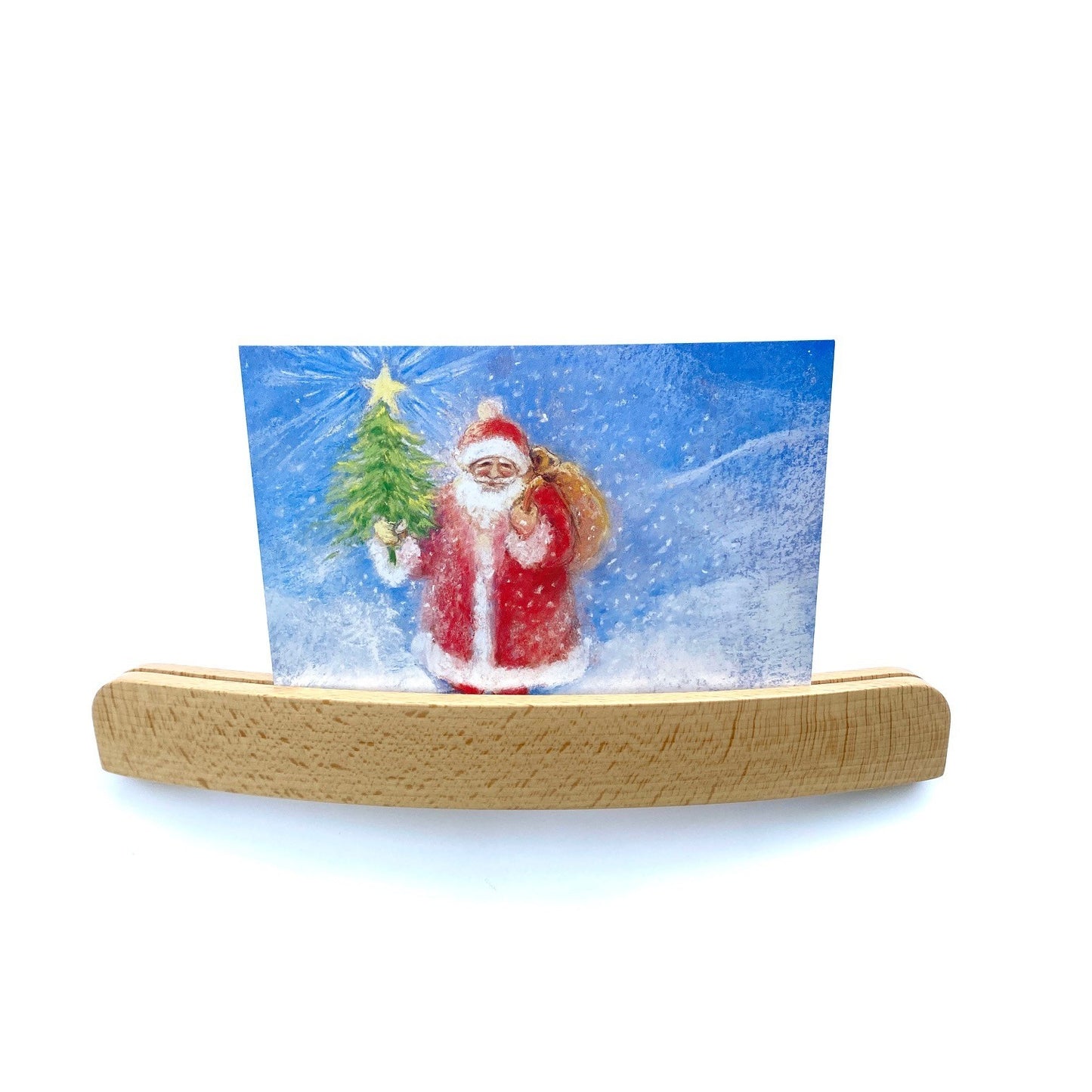 Wooden Curved Card Holder 25cm