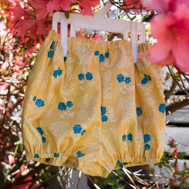 Organic Cotton Dress and Bloomers – Yellow Floral