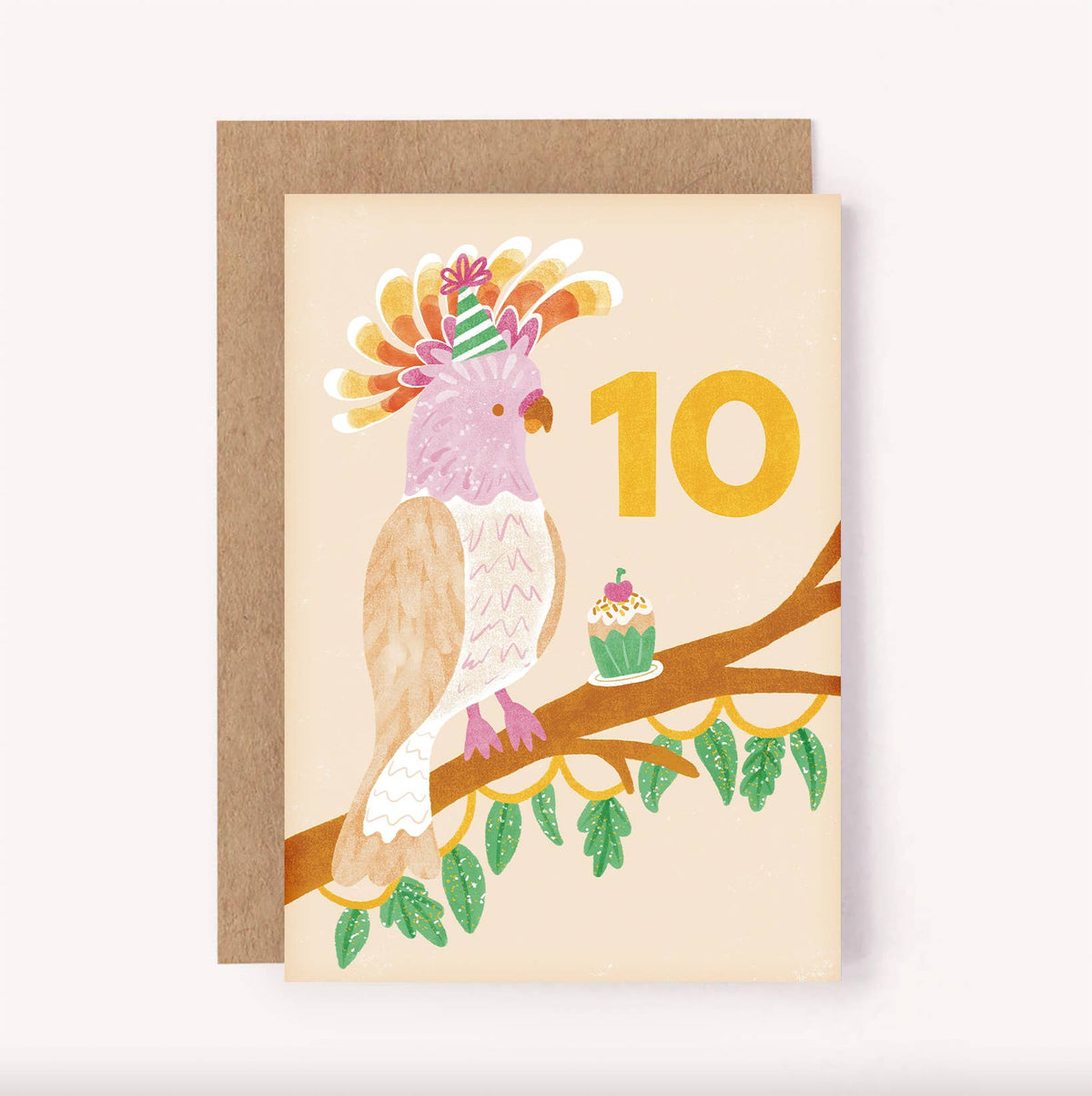 Birthday Card - Age 10 - Cockatoo