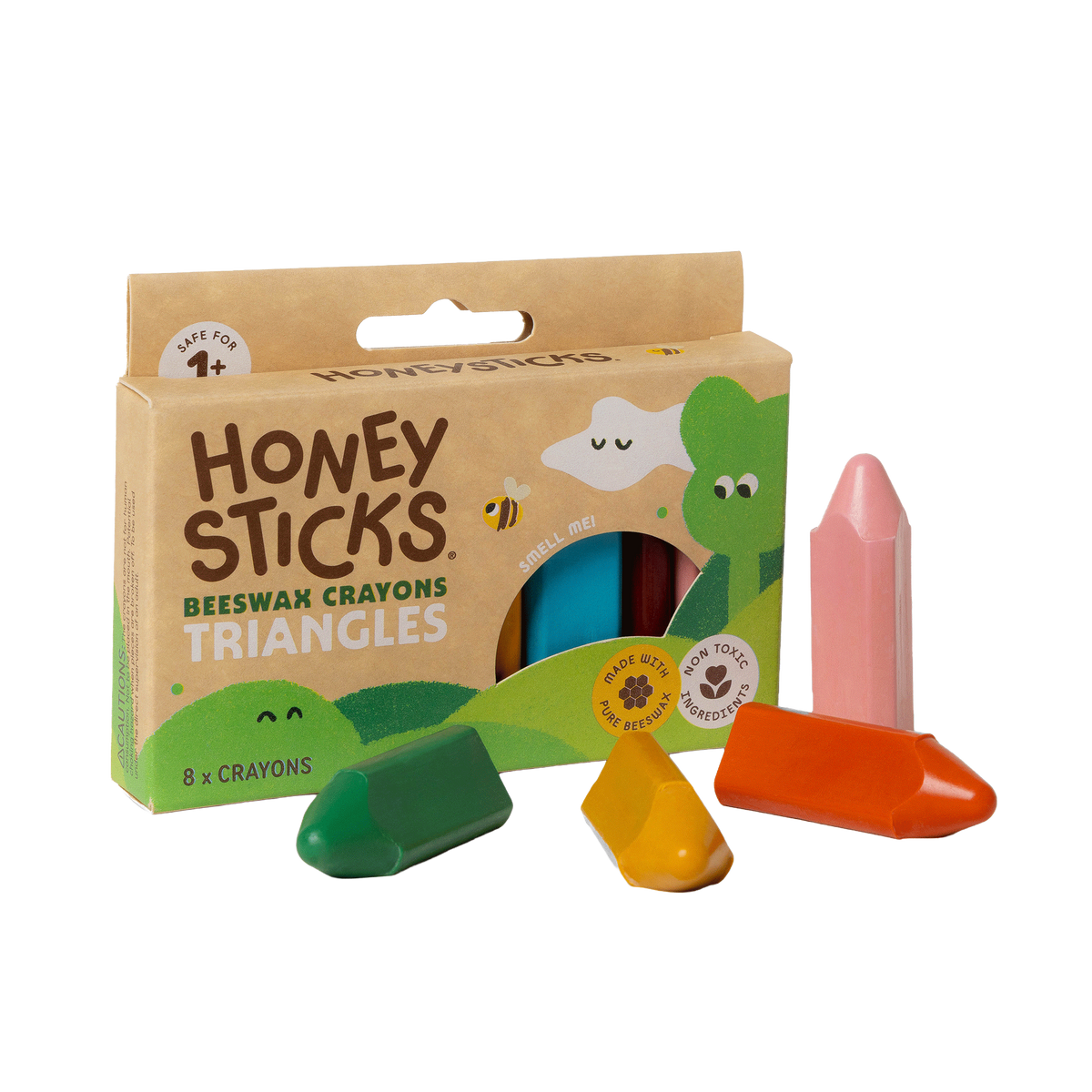 Honeysticks Beeswax Crayons Triangles 8pk