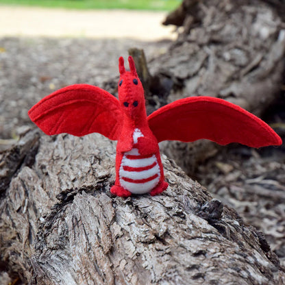Felt Dragon - Red