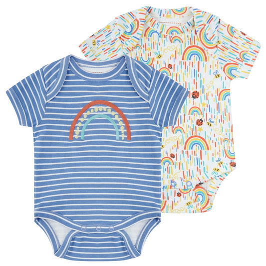 Pakaian Bayi - 'Pancuran Matahari' Dua Pek - Kapas Organik 