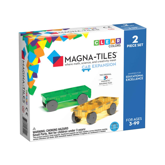 Magna-Tiles – Cars 2-teiliges Erweiterungsset – Gelb und Grün