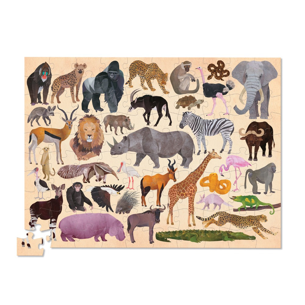 36 Animals Puzzle 100pc - Wild Animals