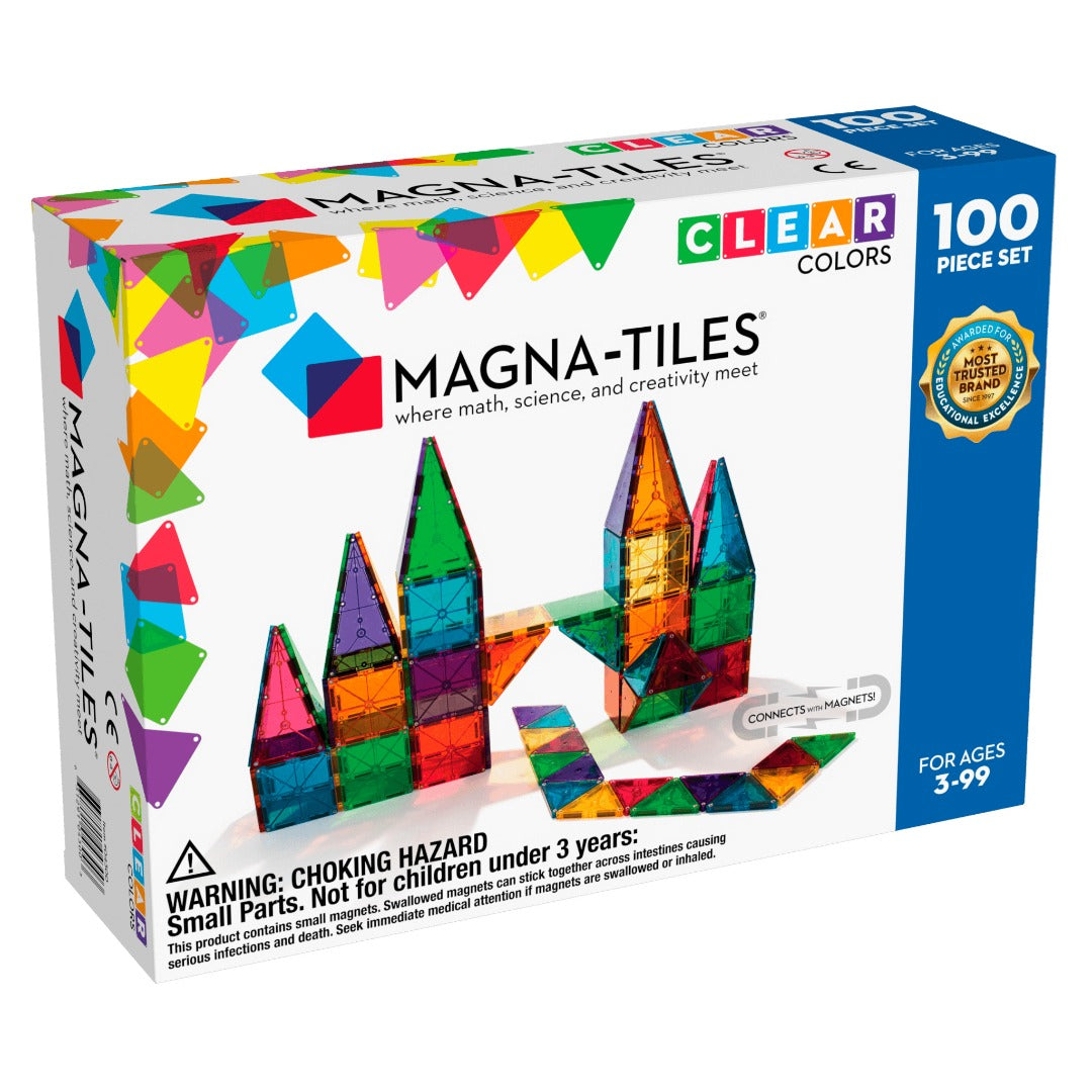 Magna-Tiles Clear Colors 100-teiliges Set