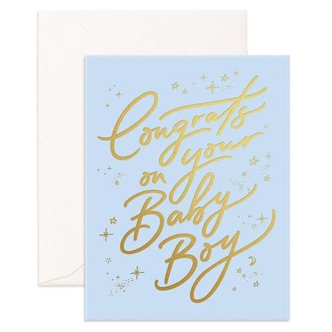 Congrats Baby Boy Card - Fox and Fallow - Hugs For Kids